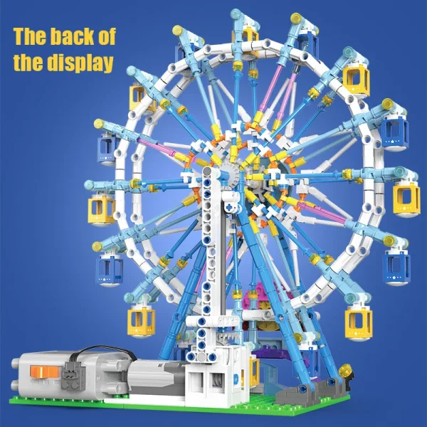 870pcs Electric Rotating Ferris Wheel with Light Building Blocks City Friends MOC Bricks Toy for Children Christmas Gifts